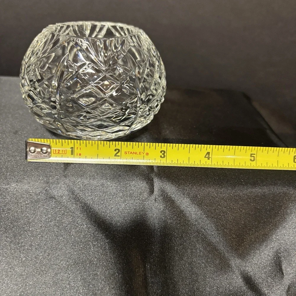 Hand Cut Lead Crystal Bowl/Vase w/Pineapple Cut Vintage‎ 2 available